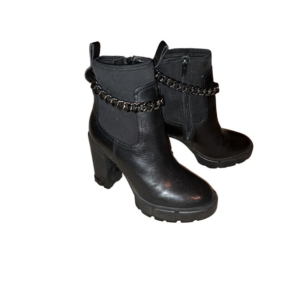 New-GORGEOUS AND SASSY! Aldo Bolder Ankle Chain Platform Boots Sz 8 - Picture 2 of 16